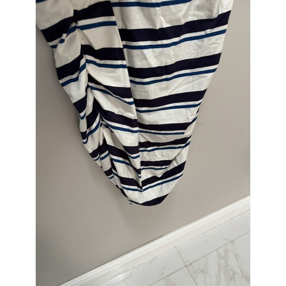Loft Beach Striped Mini Ruched Shirt Dress Size Medium NWT - Picture 3 of 4